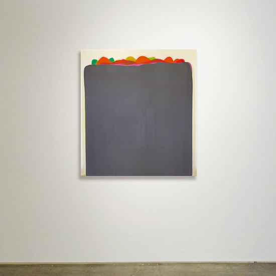 Marcel Rozek: Orange, Gray, Color, 2022, Oil on canvas, 47.5 x 44 x 1 inches