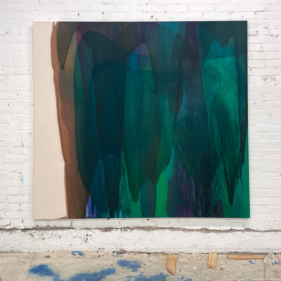 Installation of 'P2' in the studio