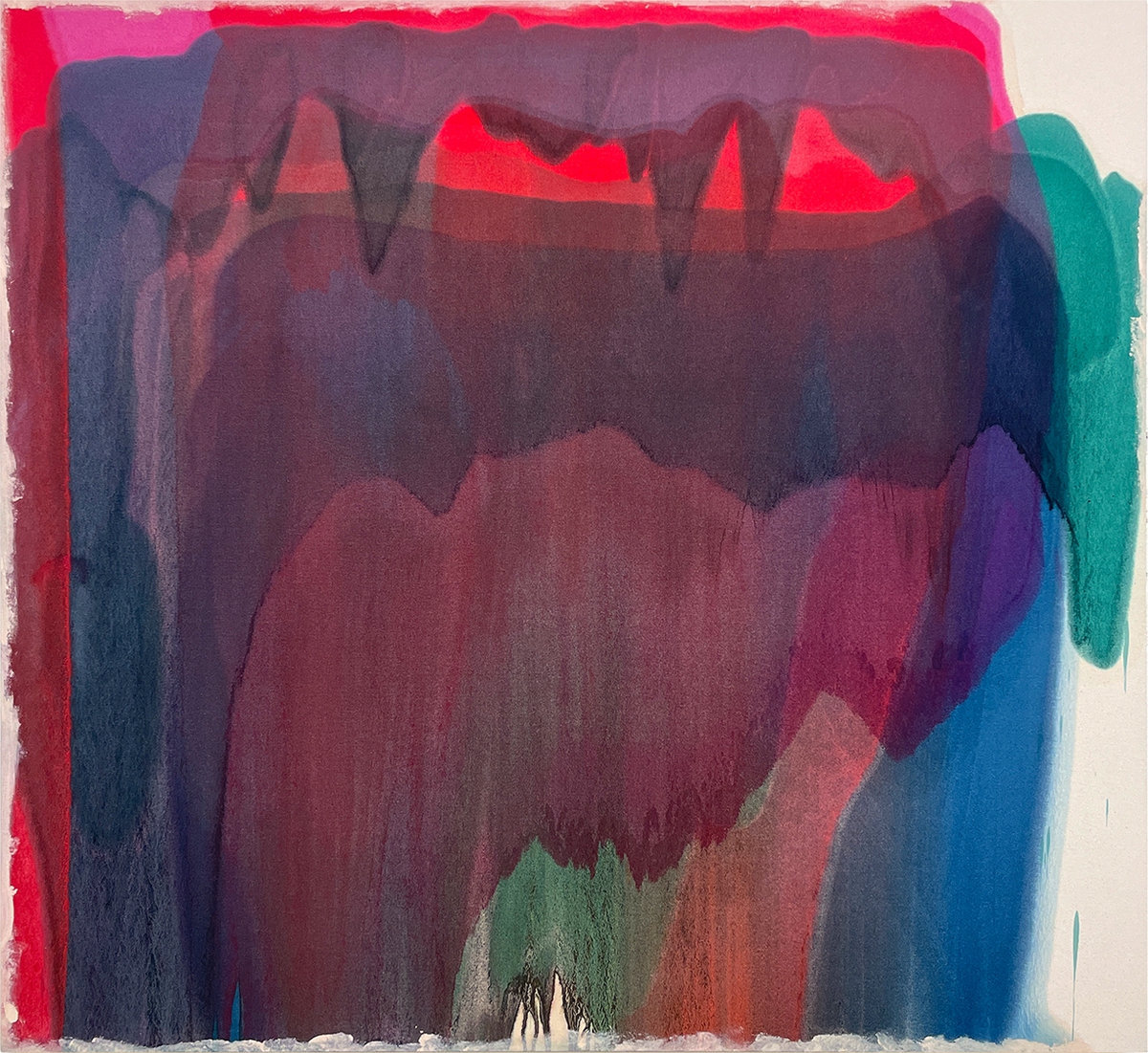 Marcel Rozek, The Day is Done, 2025, Oil and latex on canvas, 44 x 48 x 1.5 inches