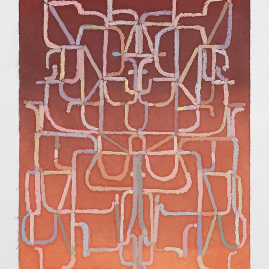 Joe Rudko, Anchor, 2025, Oil pastel on paper, 30 x 22.5 inches
