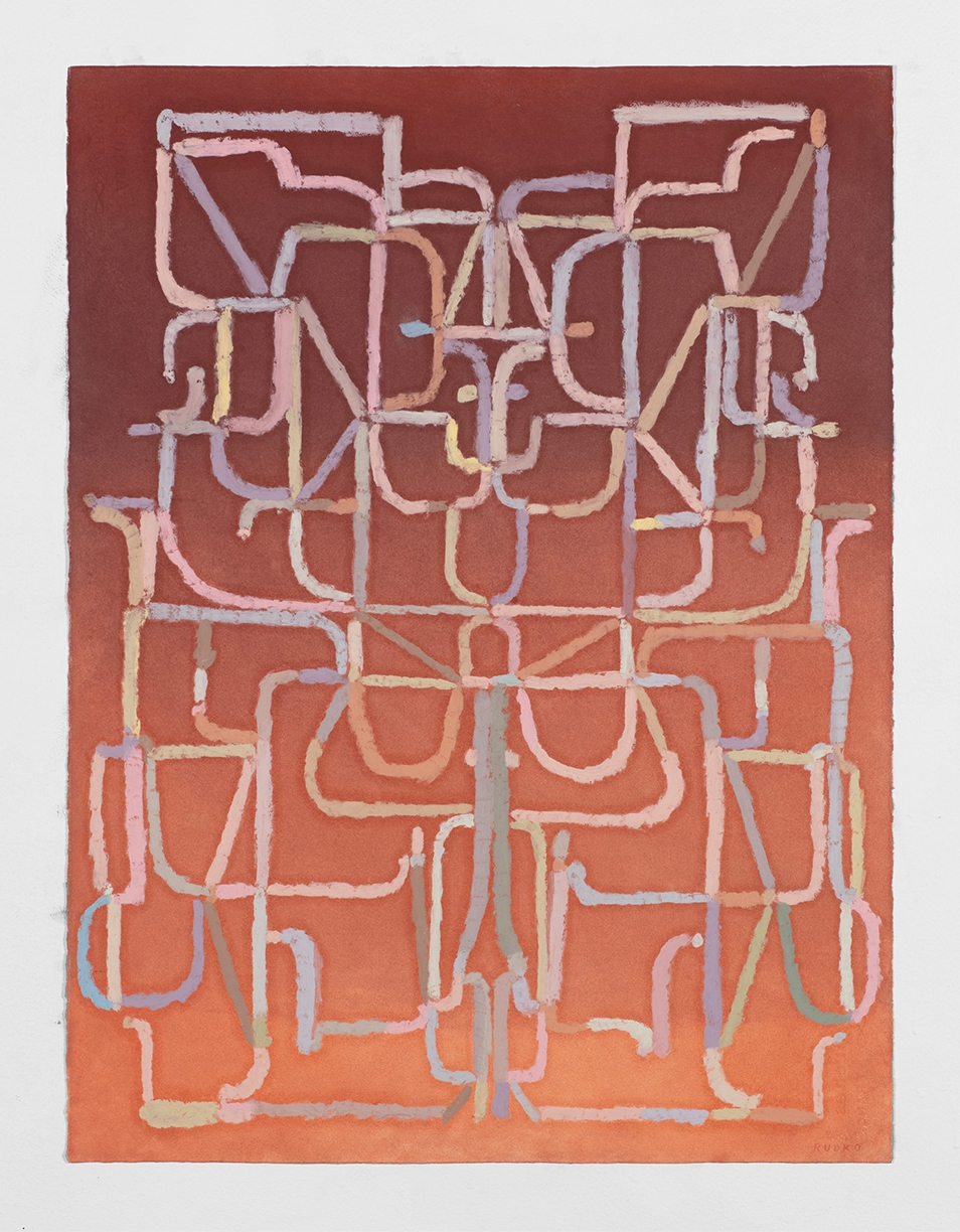 Joe Rudko, Anchor, 2025, Oil pastel on paper, 30 x 22.5 inches