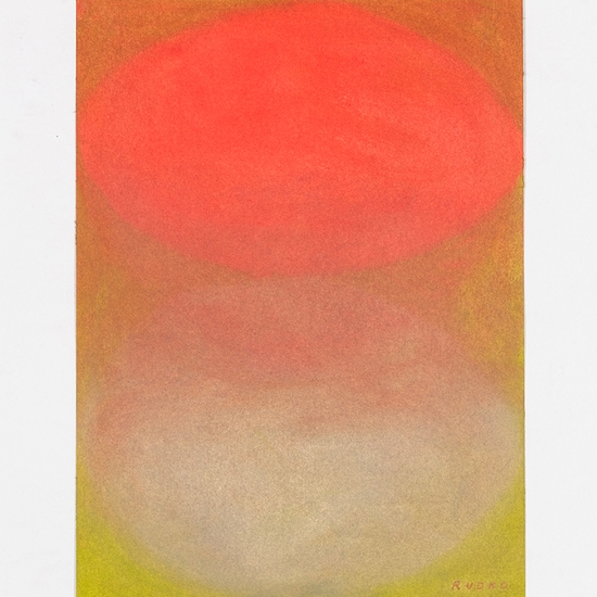 Joe Rudko, Aura, 2025, Oil pastel on paper, 12 x 9 inches