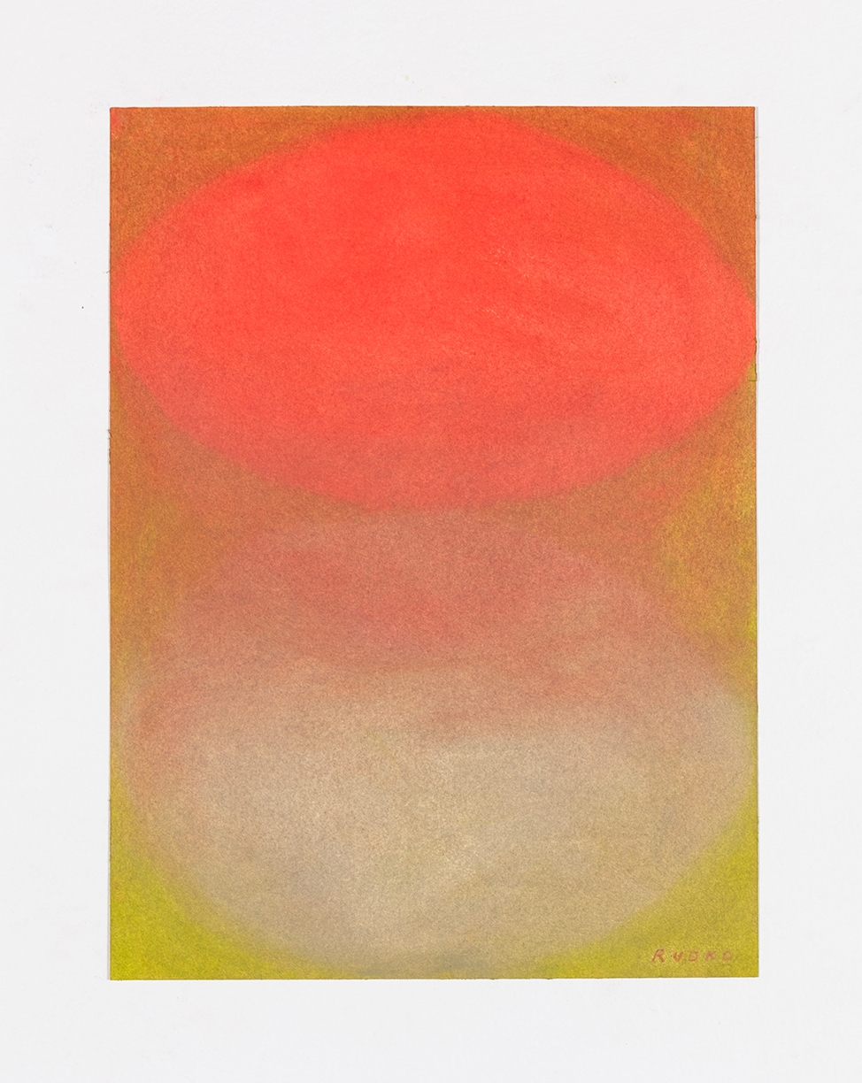 Joe Rudko, Aura, 2025, Oil pastel on paper, 12 x 9 inches