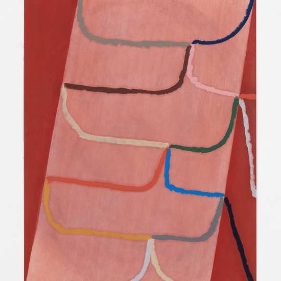 Joe Rudko, Balance Beam, 2025, Oil pastel on paper, 24 x 18 inches