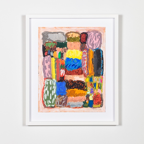 Joe Rudko, Case, 2023, Oil Pastel on paper, 14 x 11 inches, Framed size 18 x 15.25 x 1.25 inches