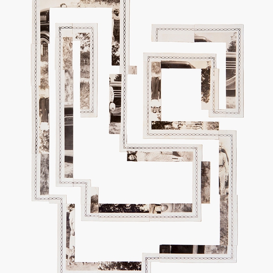 Joe Rudko: Chainlink, 2018, Found photographs on paper, 15 x 11 inches (framed dimensions: 17 x 13 x 1.25 inches)