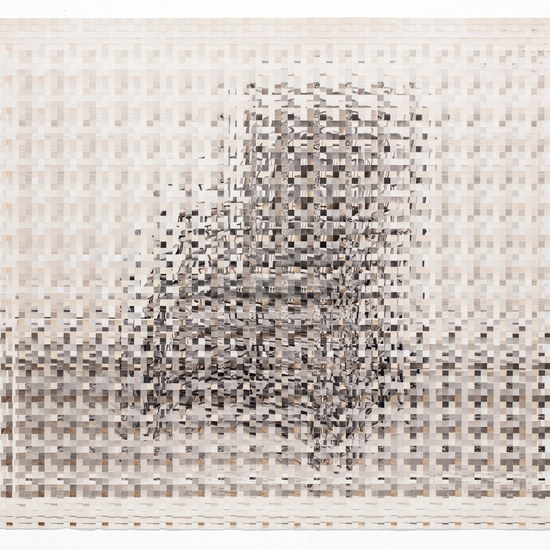 Joe Rudko: Chair, 2023, Found photographs on paper, 40 x 50 inches