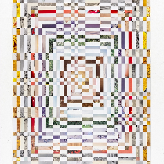 Joe Rudko: Colorfield, 2022, Found photographs on paper, 50 x 38 inches (framed dimensions: 54.5 x 42.5 x 2 inches)