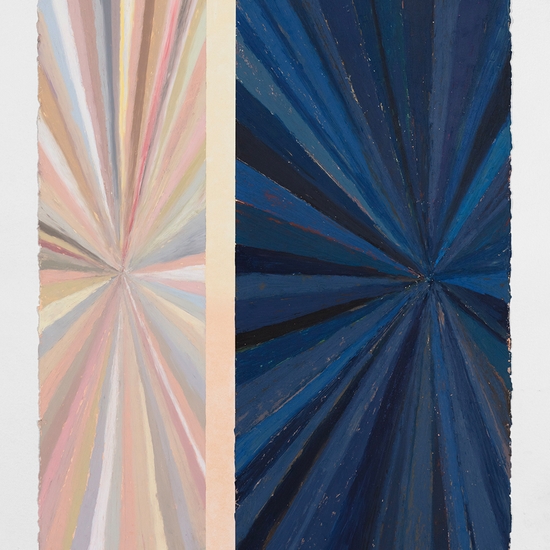 Joe Rudko, Day and Night, 2026, Oil pastel on paper, 30 x 22.5 inches