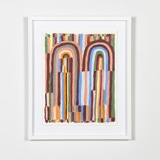 Joe Rudko, Deep Sync, 2024, Oil Pastel on paper, 14 x 11 inches, Framed size 18 x 15.25 x 1.25 inches