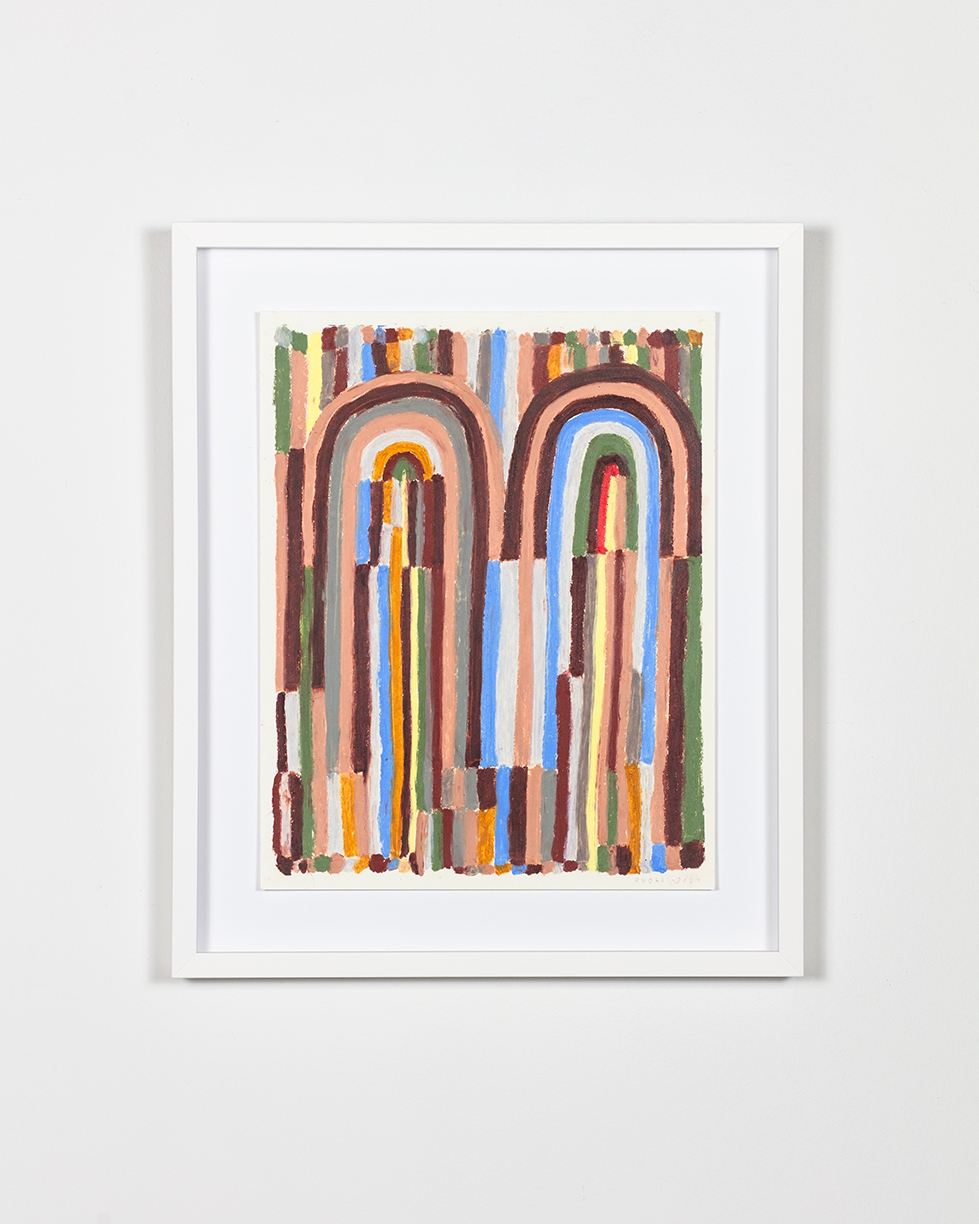 Joe Rudko, Deep Sync, 2024, Oil Pastel on paper, 14 x 11 inches, Framed size 18 x 15.25 x 1.25 inches