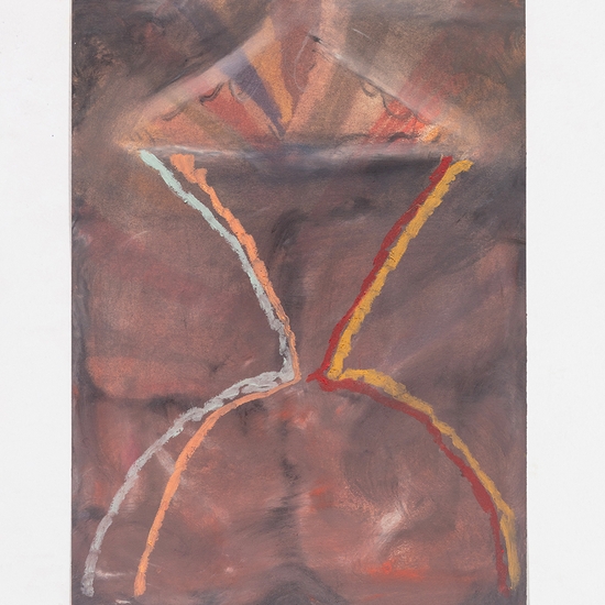 Joe Rudko, Dirty Prism, 2025, Oil pastel on paper, 12 x 9 inches