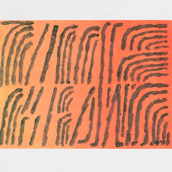 Joe Rudko, Green Wave, 2026, Oil pastel on paper, 9 x 12 inches