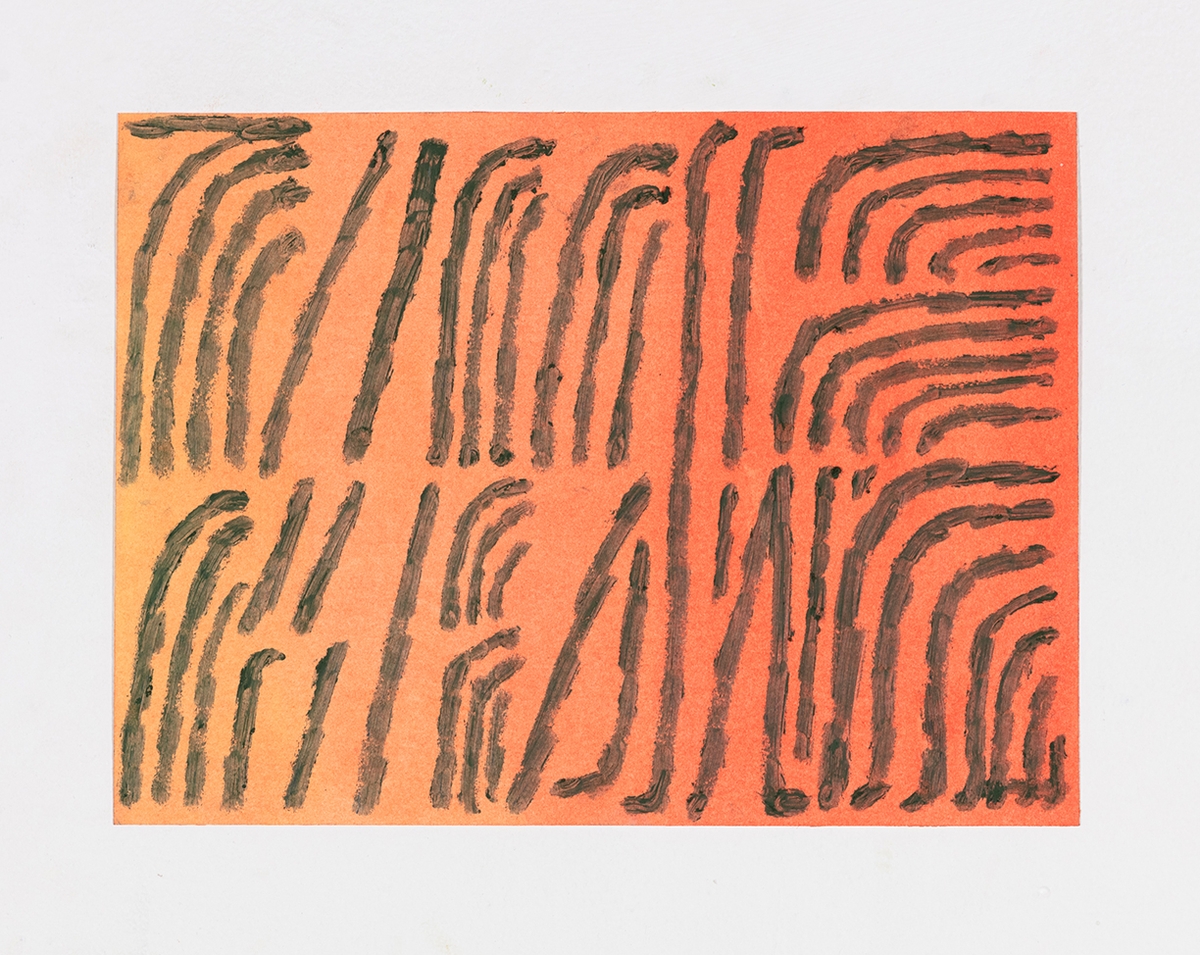 Joe Rudko, Green Wave, 2026, Oil pastel on paper, 9 x 12 inches