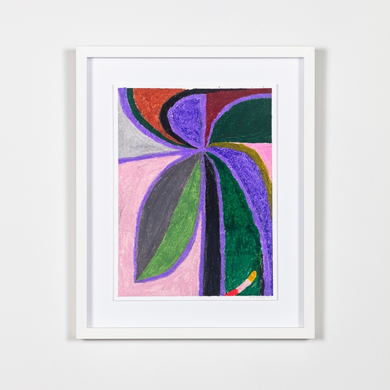 Joe Rudko, Healer, 2024, Oil Pastel on paper, 12 x 9 inches, Framed size 16 x 13 x 1.25 inches