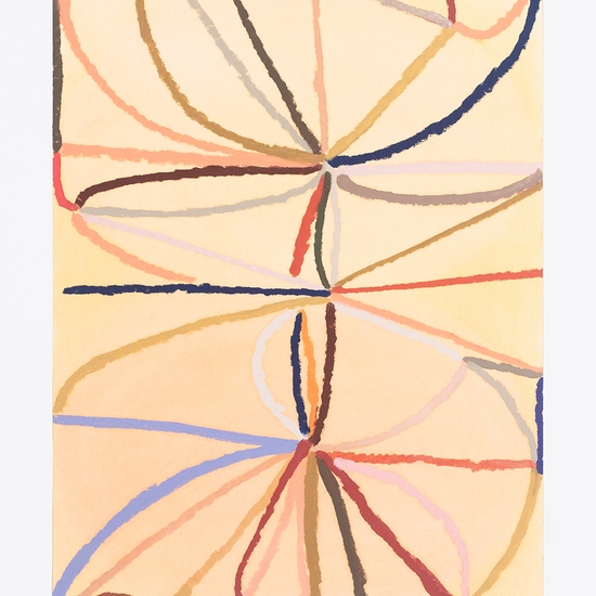 Joe Rudko, Light Behind Closed Eyes, 2025, Oil pastel on paper, 24 x 18 inches