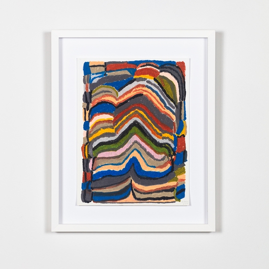Joe Rudko, Morning Stack, 2024, Oil Pastel on paper, 12 x 9 inches, Framed size 16 x 13 x 1.25 inches