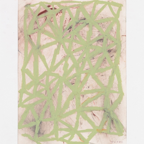 Joe Rudko, Net, 2025, Oil pastel on paper, 12 x 9 inches