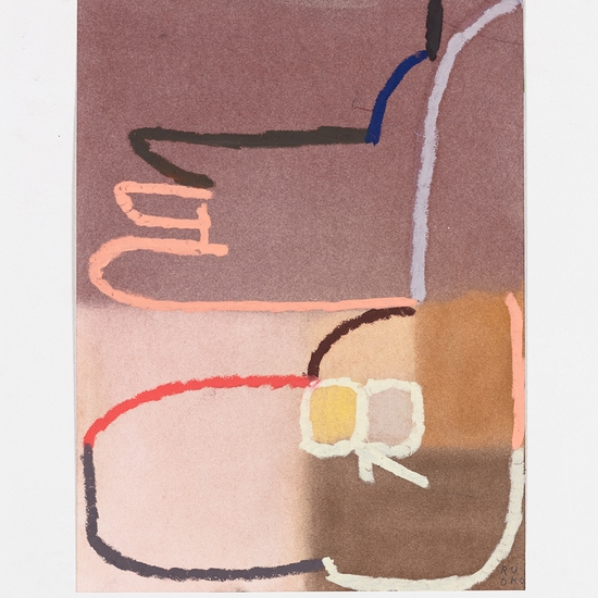 Joe Rudko, One Shoe Off, 2025, Oil pastel on paper, 12 x 9 inches