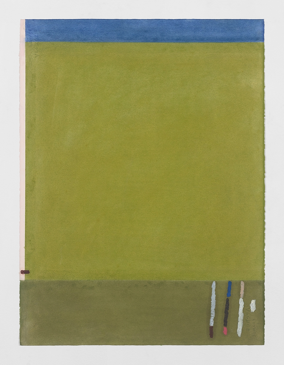 Joe Rudko, Open Field, 2026, Oil pastel on paper, 30 x 22.5 inches