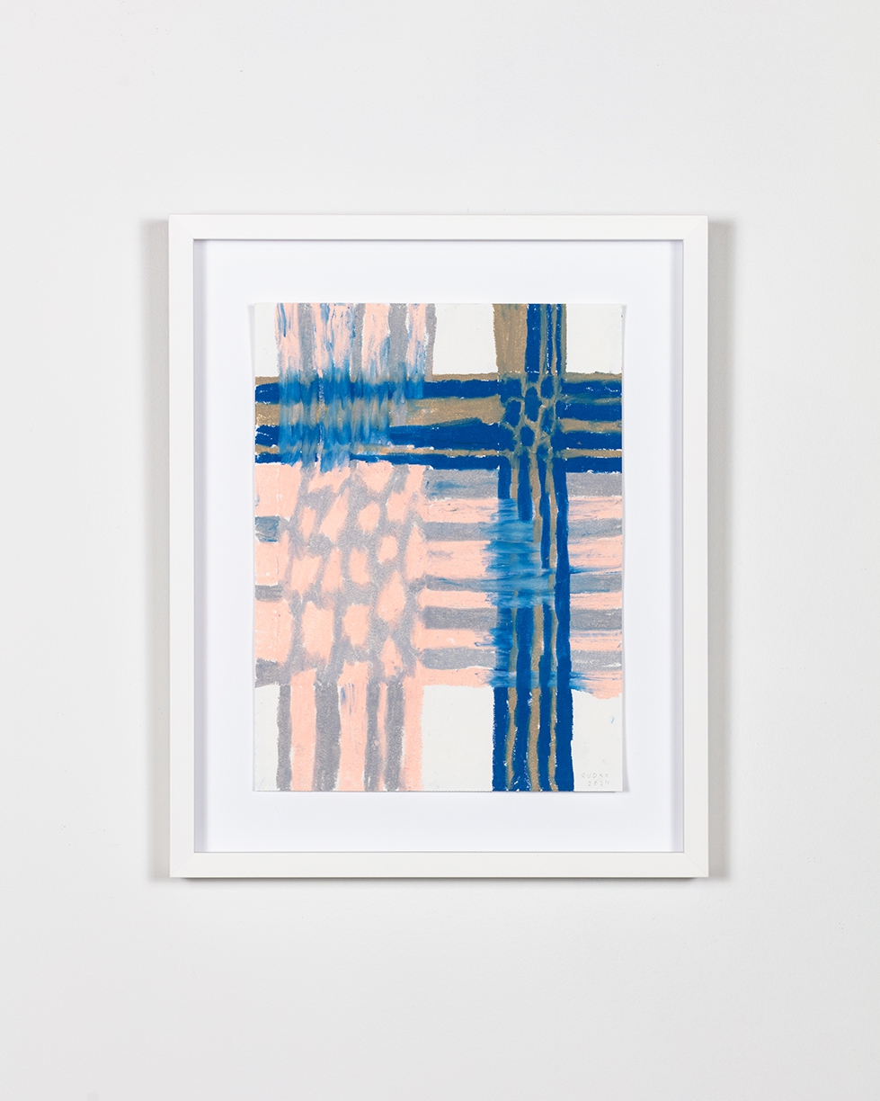 Joe Rudko, Overlap, 2024, Oil Pastel on paper, 12 x 9 inches, Framed size 16 x 13 x 1.25 inches