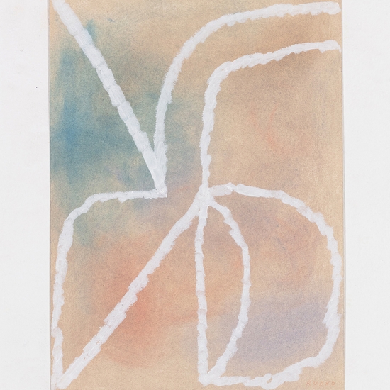 Joe Rudko, Oyster, 2025, Oil pastel on paper, 12 x 9 inches