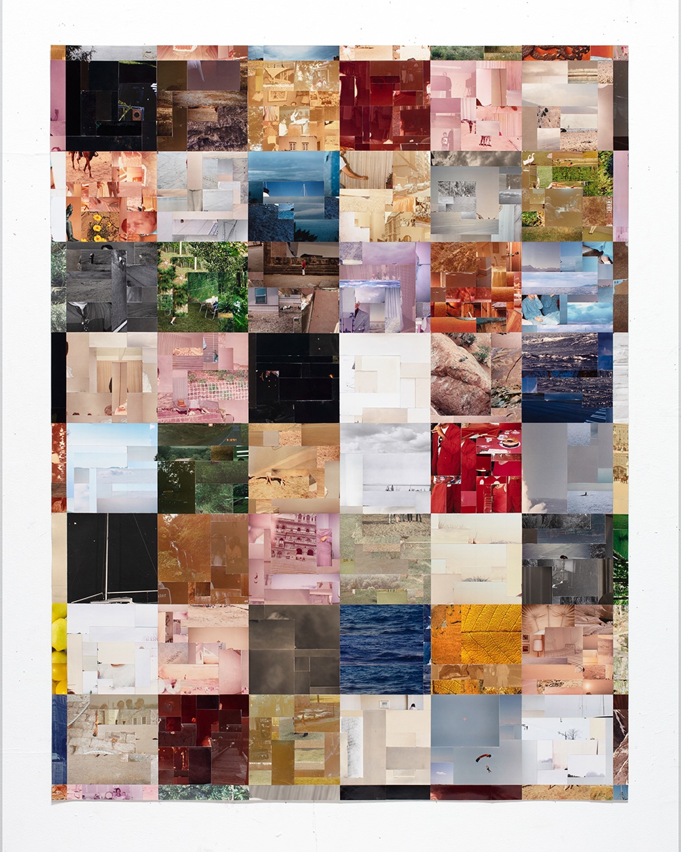 Joe Rudko, Quilt, 2022, Found photographs on paper, 50 x 38 inches, Framed size 54.5 x 42.5 x 2 inches