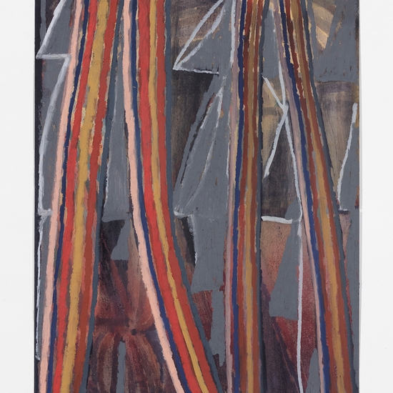 Joe Rudko, Rainbow in the Dark, 2025, Oil pastel on paper, 24 x 18 inches