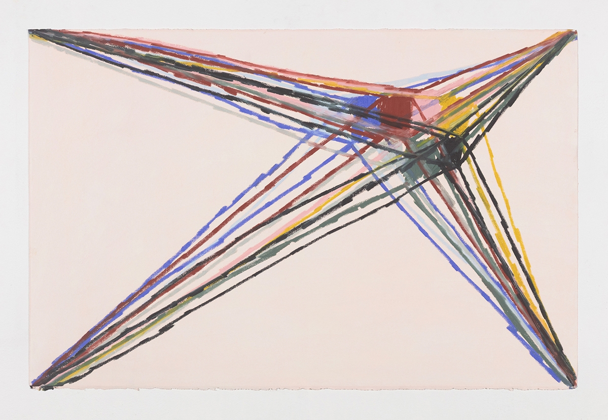 Joe Rudko, Refractor, 2025, Oil pastel on paper, 26 x 40 inches