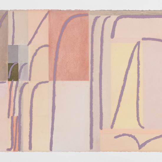 Joe Rudko, Resting on the Surface of the Stream, 2026, Oil pastel on paper, 26 x 40 inches