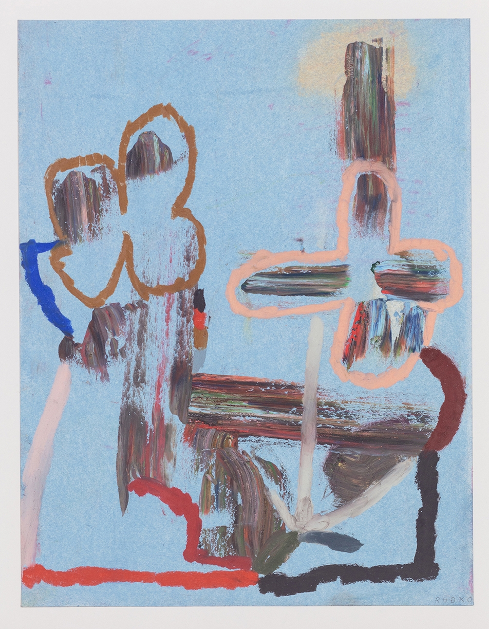 Joe Rudko, Slow Bloom, 2025, Oil pastel on paper, 14 x 11 inches