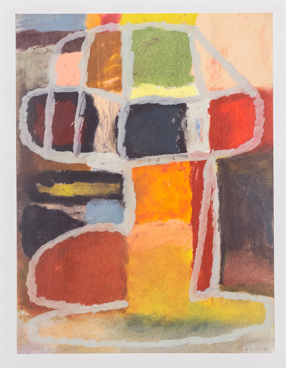 Joe Rudko, Spigot, 2025, Oil pastel on paper, 14 x 11 inches