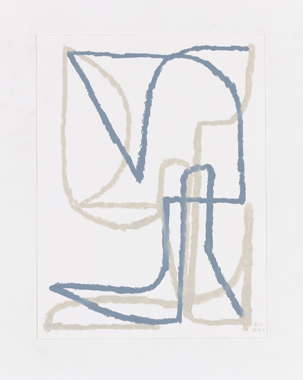 Joe Rudko, Studio Meditation, 2025, Oil pastel on paper, 12 x 9 inches