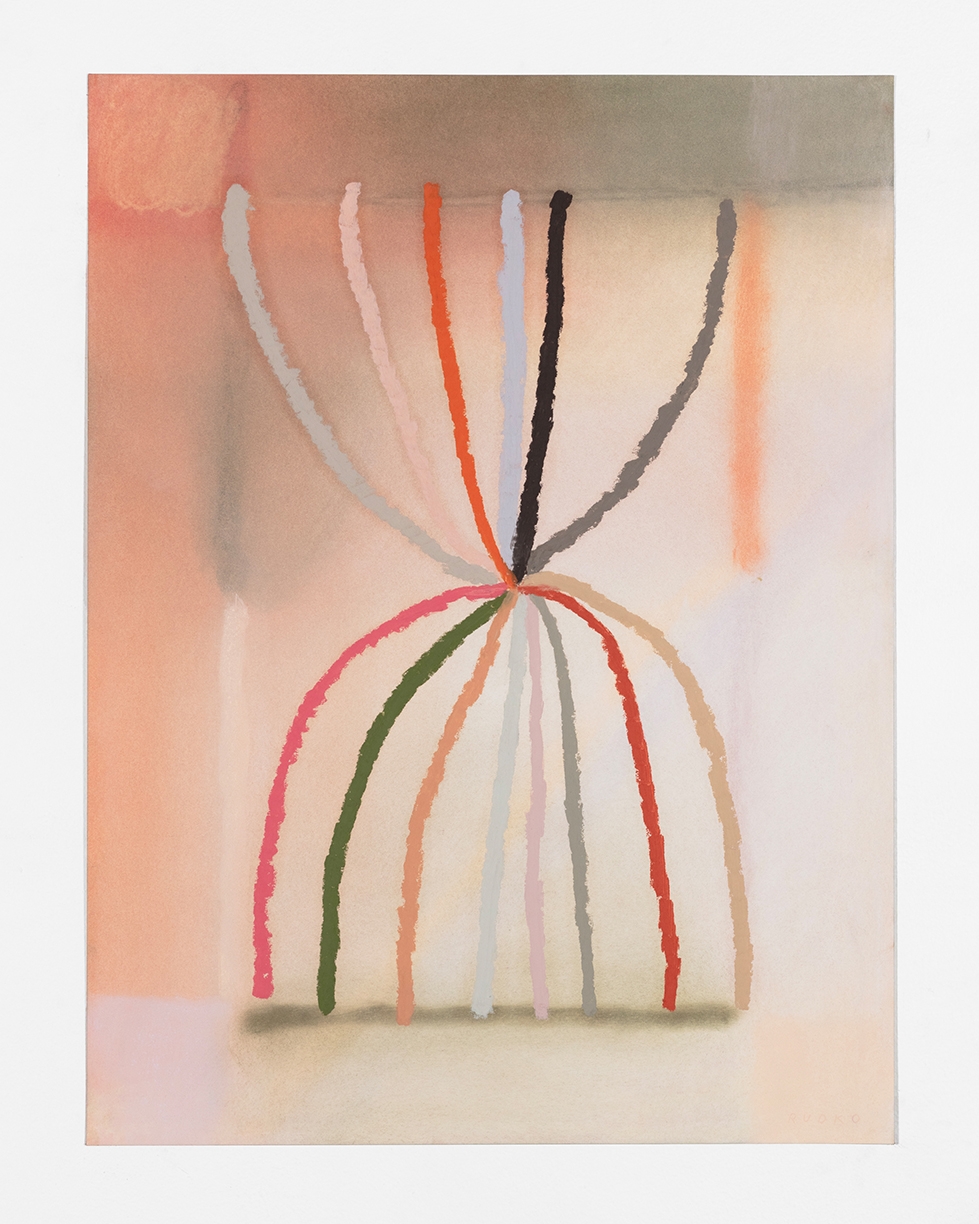 Joe Rudko, Whisk, 2025, Oil pastel on paper, 24 x 18 inches