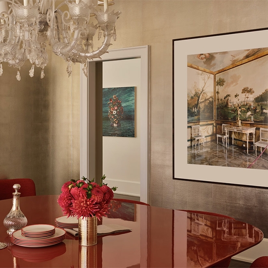 Installation of 'Casa del Labrador Aranjuez I 2000' in a private residence, courtesy of Susan Marinello Interiors, Photography by Michael Clifford Photo