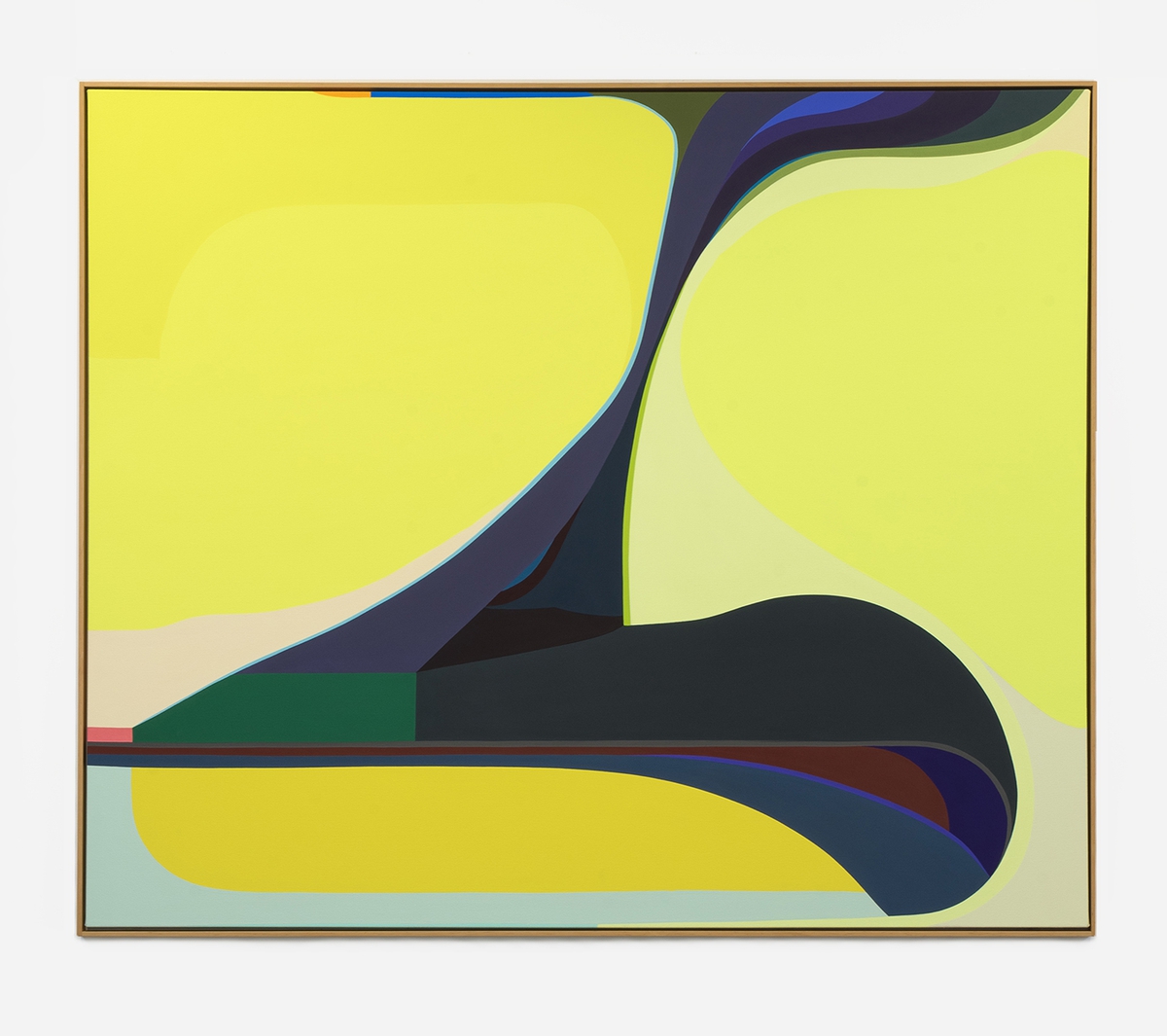 Brian Sanchez, Afterburn, 2025, Vinyl emulsion on canvas, 60 x 72 x 2 inches, Framed size 61 x 73 x 2.25 inches