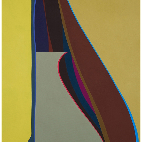 Brian Sanchez: Birdsong, 2022, Vinyl emulsion on canvas, 54 x 40 inches (framed dimensions: 55.5 x 41.25 x 2.5 inches)