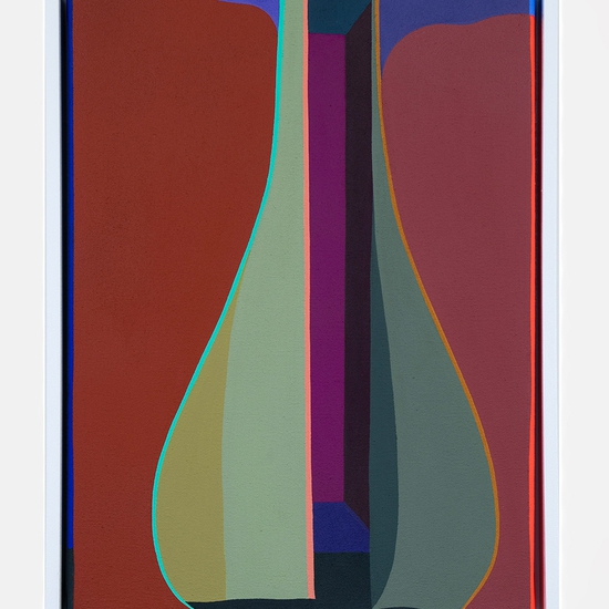 Brian Sanchez: Bulb, 2024, Vinyl emulsion on canvas, 16 x 12 inches (framed dimensions: 17 x 13.25 x 2.25 inches)