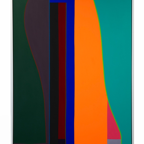 Brian Sanchez: Clinger, 2023, Vinyl emulsion on canvas, 72 x 54 inches (framed dimensions: 73 x 55.25 x 2.25 inches)