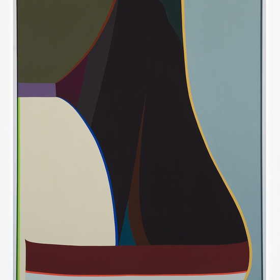 Brian Sanchez: Conductor, 2024, Vinyl emulsion on canvas, 54 x 40 inches (framed dimensions: 55.5 x 41.25 x 2.5 inches)