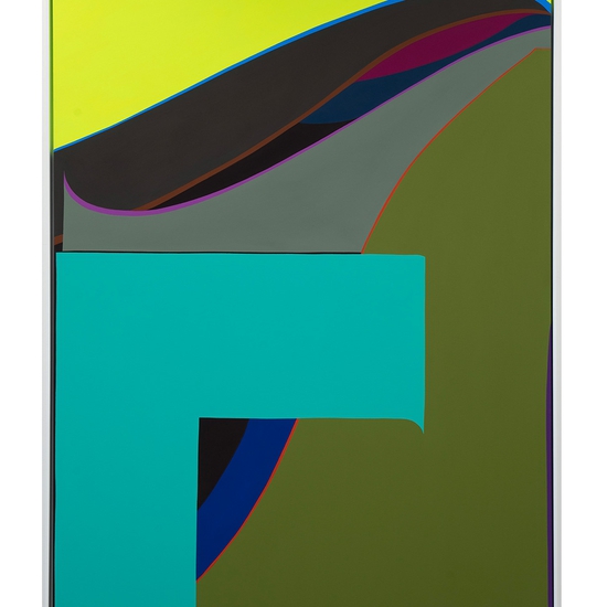 Brian Sanchez: Entity, 2023, Vinyl emulsion on canvas, 72 x 54 inches (framed dimensions: 73 x 55.25 x 2.25 inches)