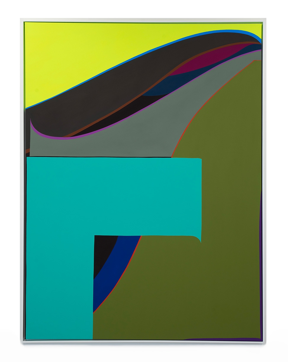 Brian Sanchez: Entity, 2023, Vinyl emulsion on canvas, 72 x 54 inches (framed dimensions: 73 x 55.25 x 2.25 inches)