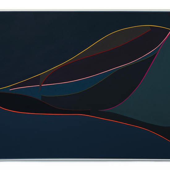 Brian Sanchez: Good Water (432Hz), 2023, Vinyl emulsion on canvas, framed dims: 55 x 73 x 2.5 inches