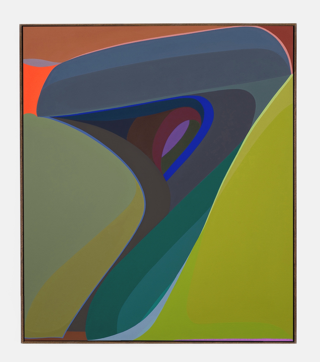 Brian Sanchez, Nectar, 2025, Vinyl emulsion on canvas, 42 x 36 inches, Framed size 43 x 37 x 2 inches