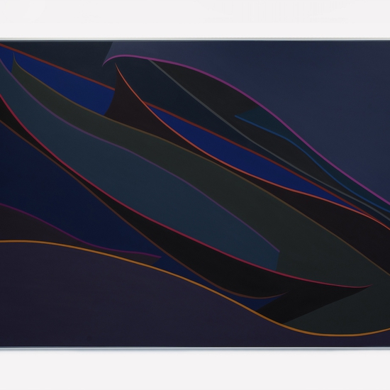 Brian Sanchez: Squall, 2023, Vinyl emulsion on canvas, 78 x 120 inches (framed dimensions: 79.25 x 121.25 x 2.25 inches)