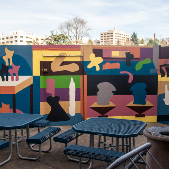 Mural Installation at Children and Family Justice Center, Photographed by Wiseknave