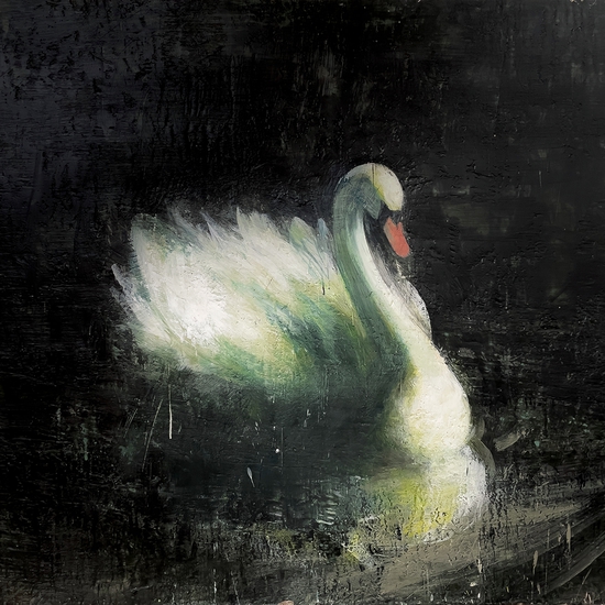 Tony Scherman: The Coming Good (22021), 2022, Encaustic on canvas, 54 x 60 inches