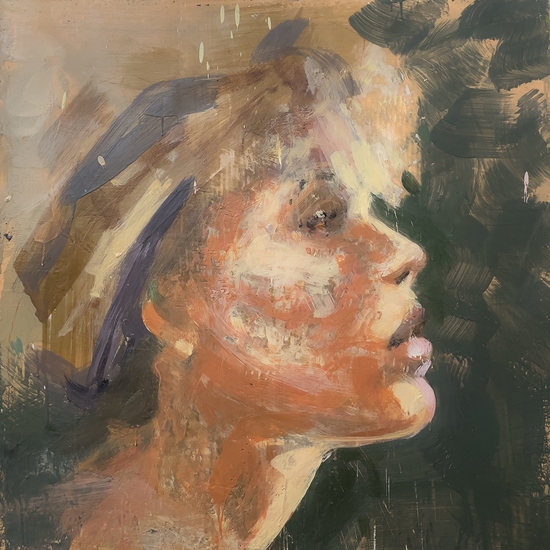 Tony Scherman: Mary Magdalene, 2019-2022, Encaustic on canvas, 36 x 36 inches