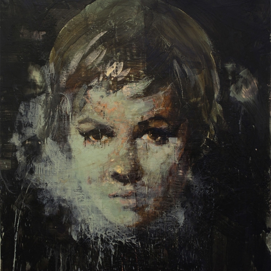 Tony Scherman: My Girlfriend Ophelia (13023), 2013, Encaustic on canvas, 60 x 54 inches