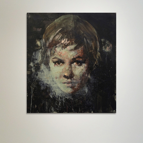 Tony Scherman: My Girlfriend Ophelia (13023), 2013, Encaustic on canvas, 60 x 54 inches
